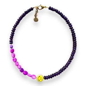 Ketting Purple Smiley 