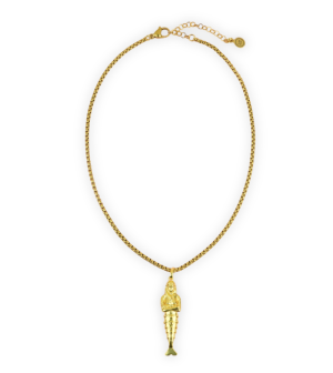 Mermaid Necklace Stainless Steel Gold 