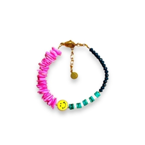 Armband Pink Smiley
