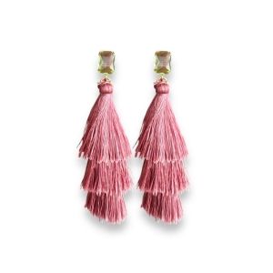 Taupe tassel earrings